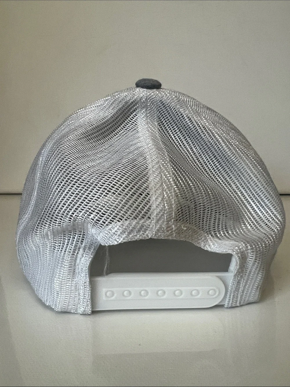 WTF What The Fin? Grey & Blue Patch Trucker Hat